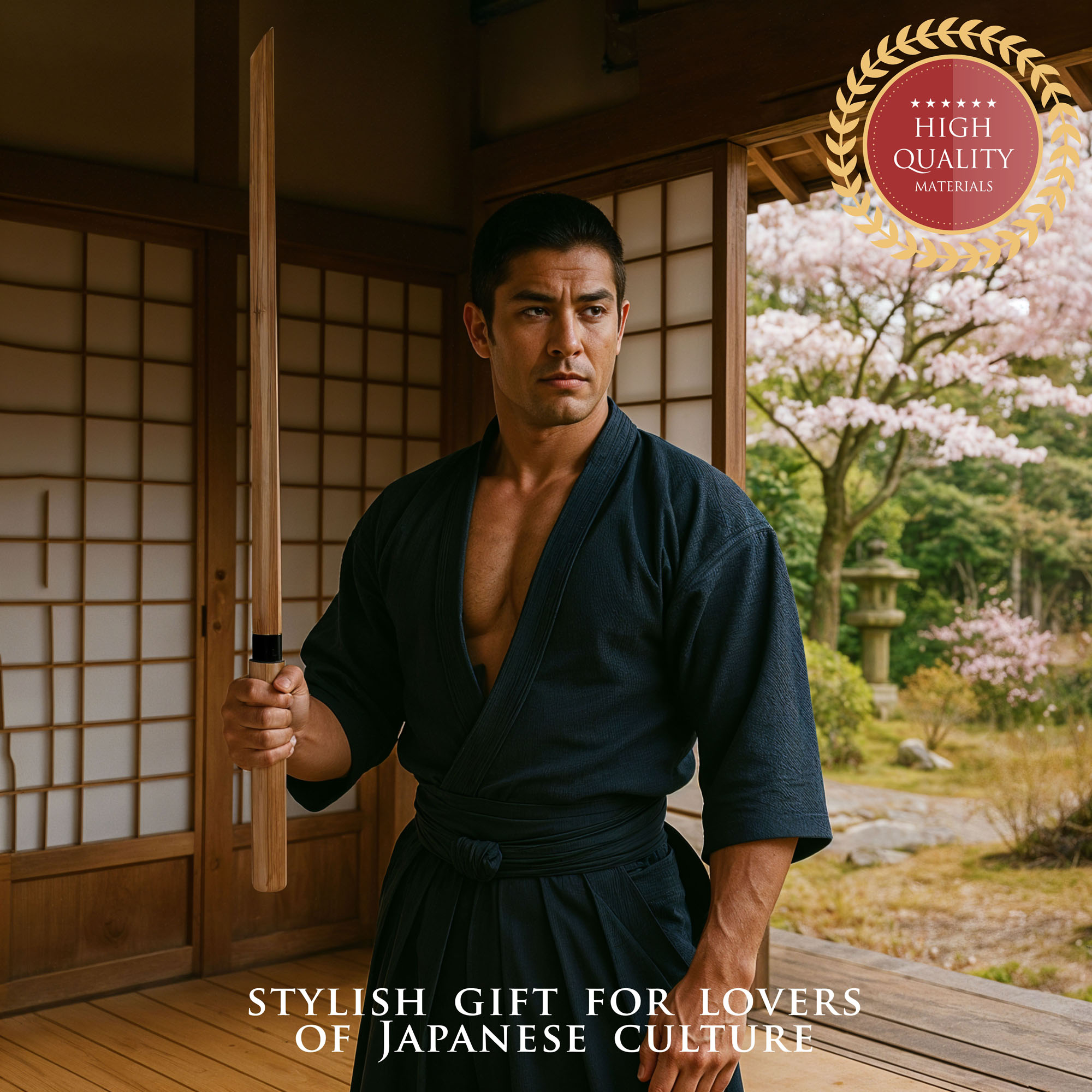 Shirasaya Katana mit Scheide - Holzversion