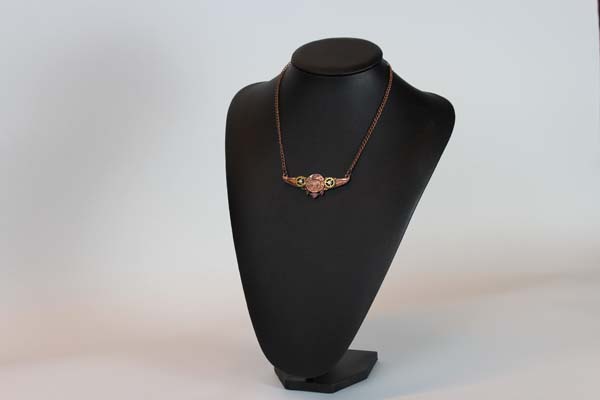 Steampunk Anhänger mit Kette - Flügel mit Zahnrädern 2