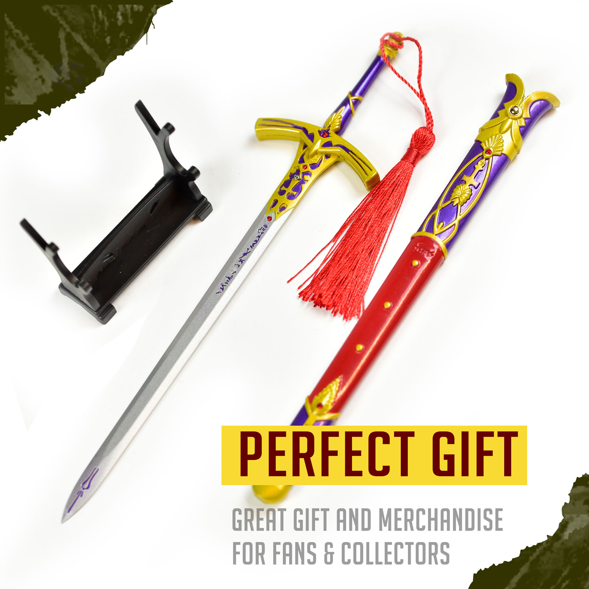 Fate/Stay Night - Artoria Pendoragon Saber Lily Schwert - Brieföffnerversion mit Ständer