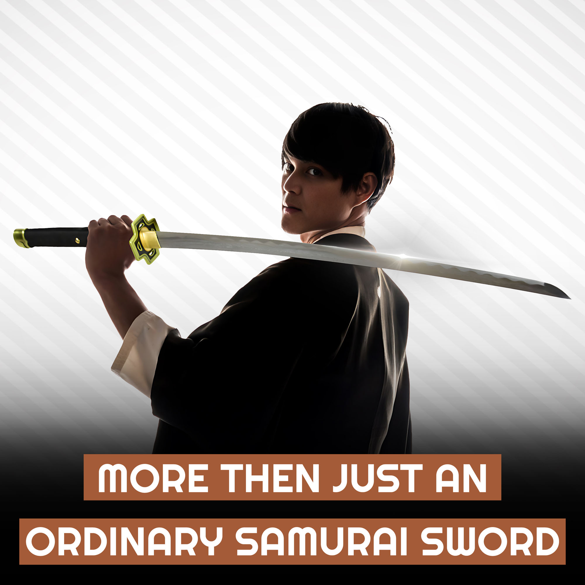 One Piece Roronoa Zoro Yubashiri Sword, black - handforged and folded, Set