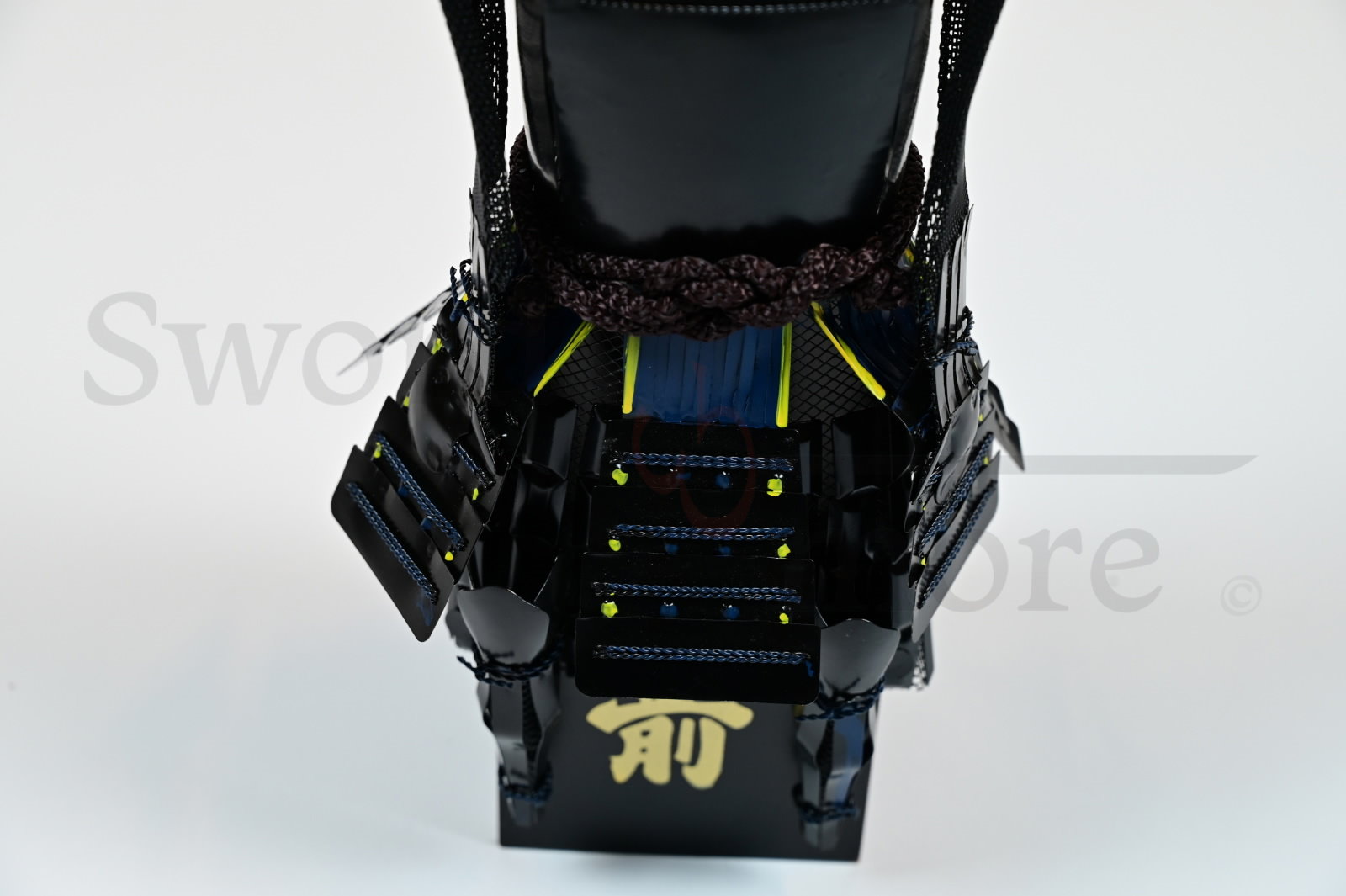 Japanese samurai armor miniature, black