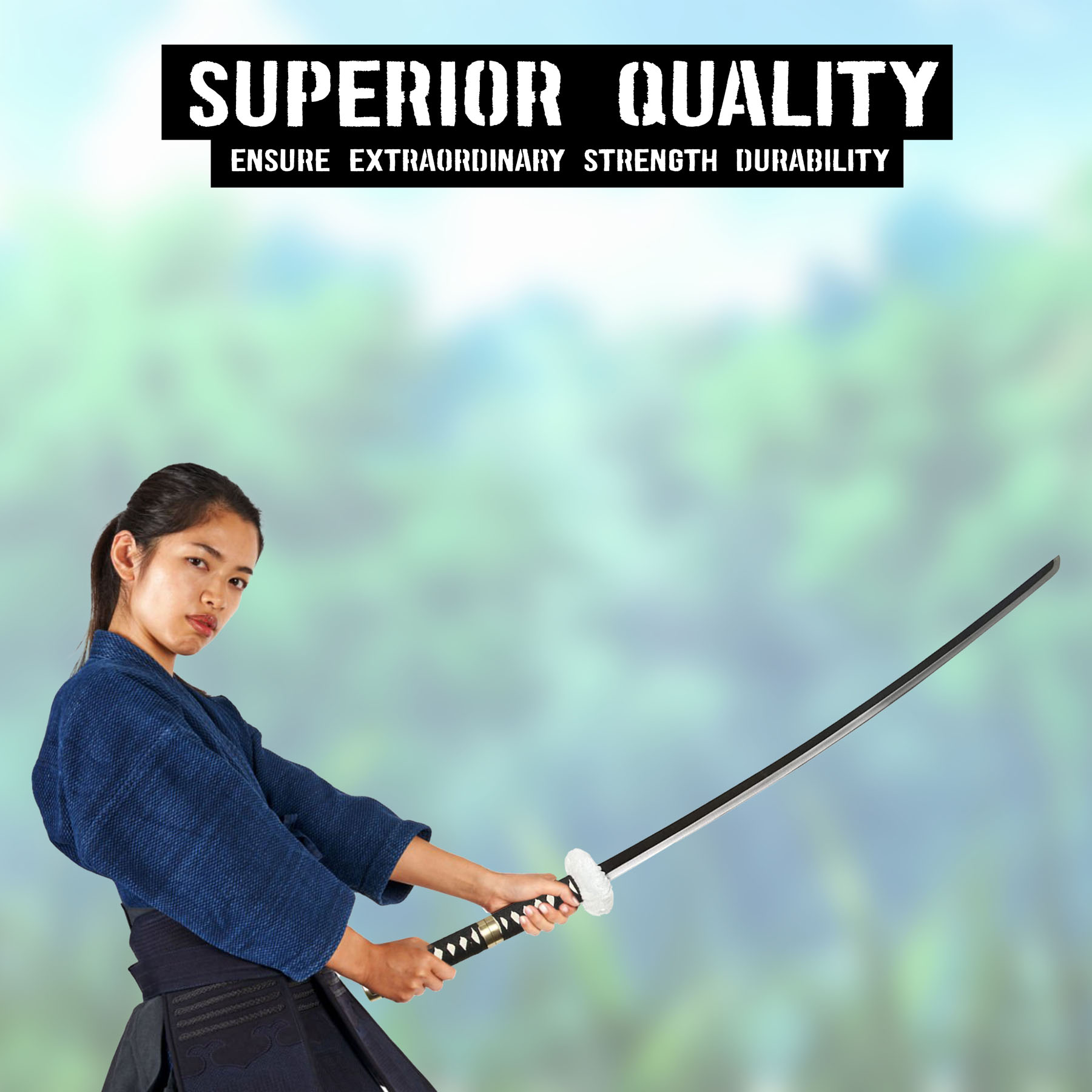 One Piece - Trafalgar Law sword - black handle 125 cm