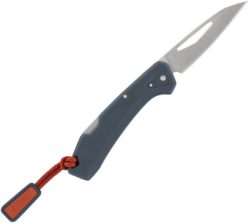 LST Mini, Stonewashed-modifizierte Wharncliffe-Klinge, Urban Blauer GFN-Griff