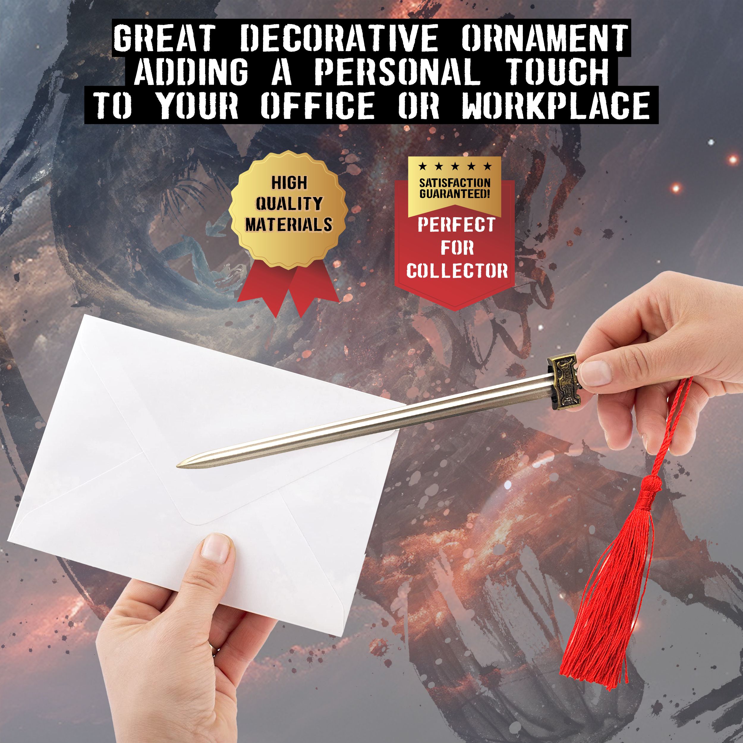 Tai Chi Schwert – Kung Fu Jian Schwert Brieföffner mit Scheide und Ständer