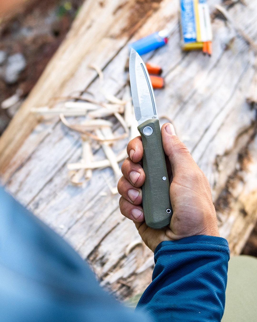 Mansfield Swayback, Olive Micarta Handles