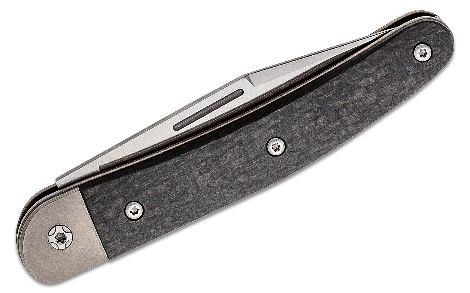 JK1, M390 Clip Point-Klinge, Griff aus Kohlefaser