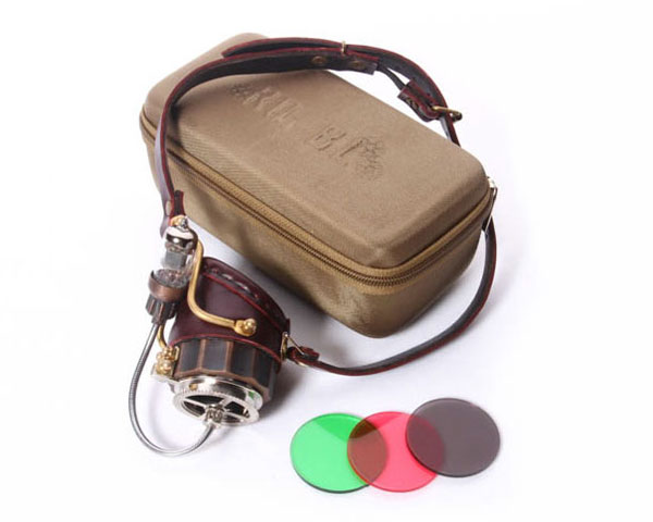 Monokel mit LED braun