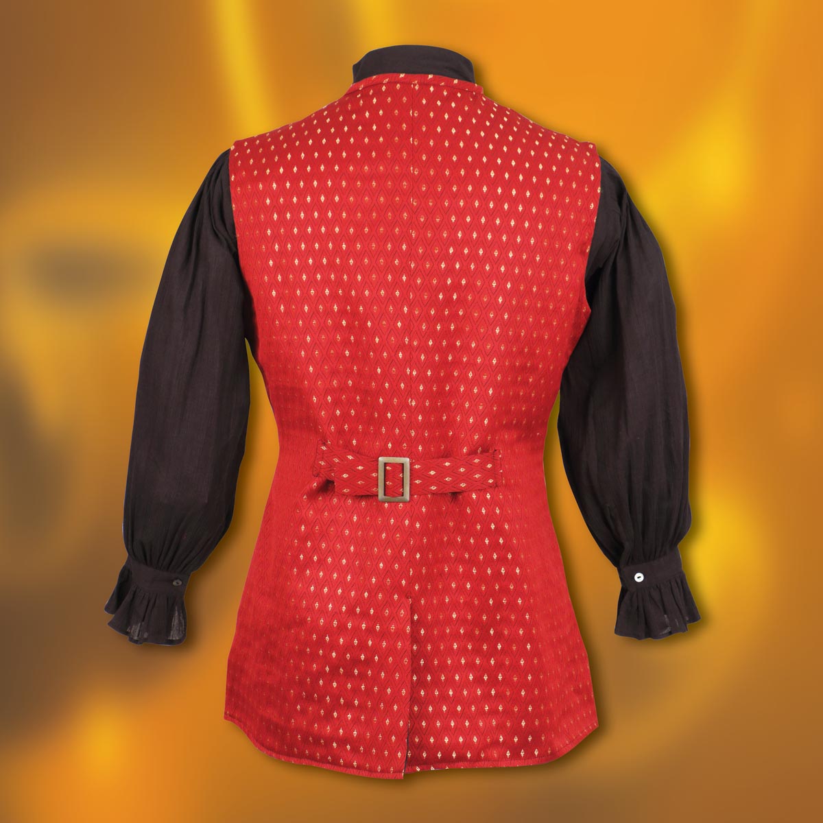 Scoundrel Long Pirate Vest, Red, L