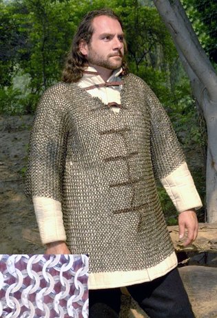 Haubergeon -Half Sleeves Chainmail Shirt