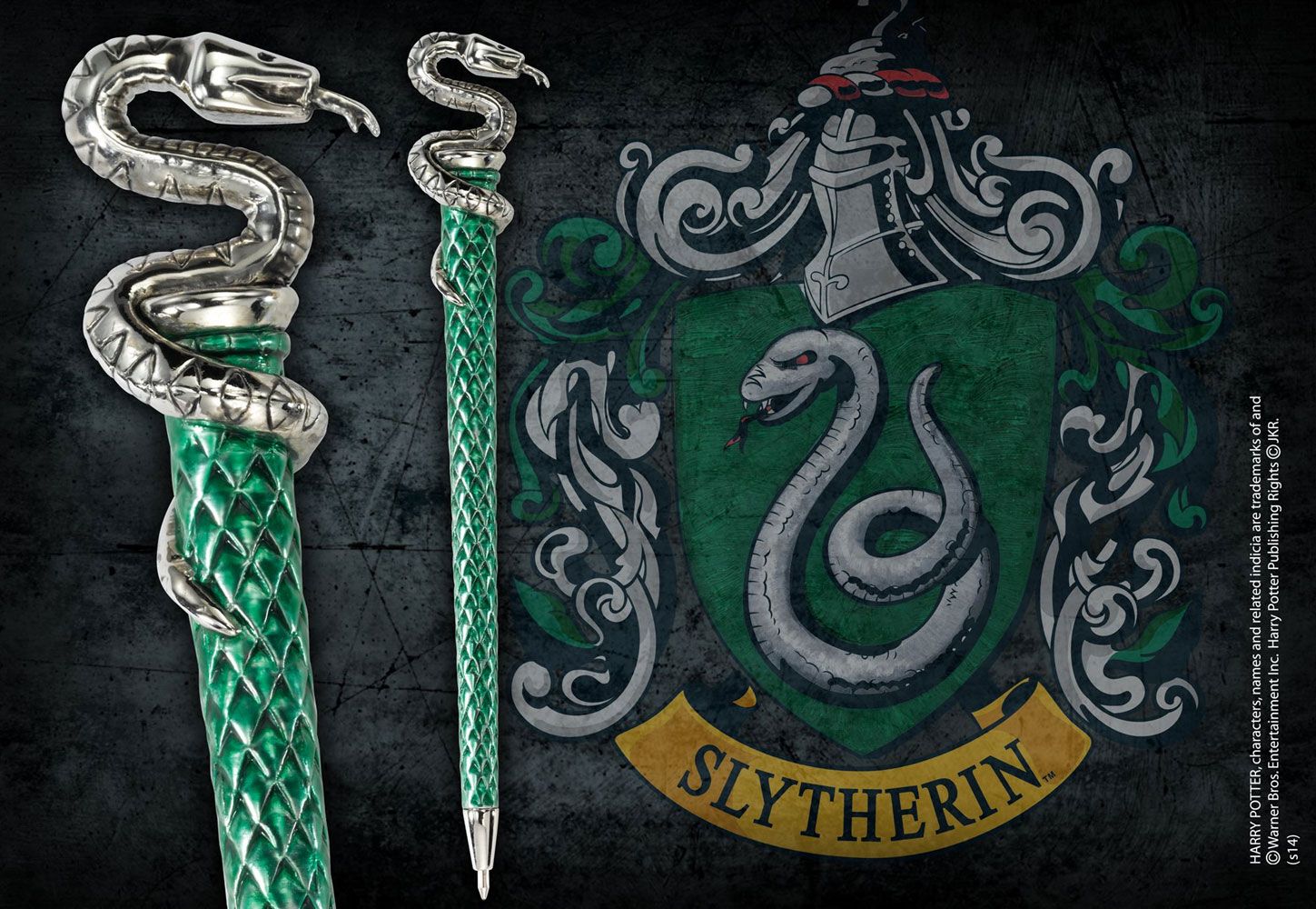 Harry Potter Stift mit Hauswappentier Slytherin