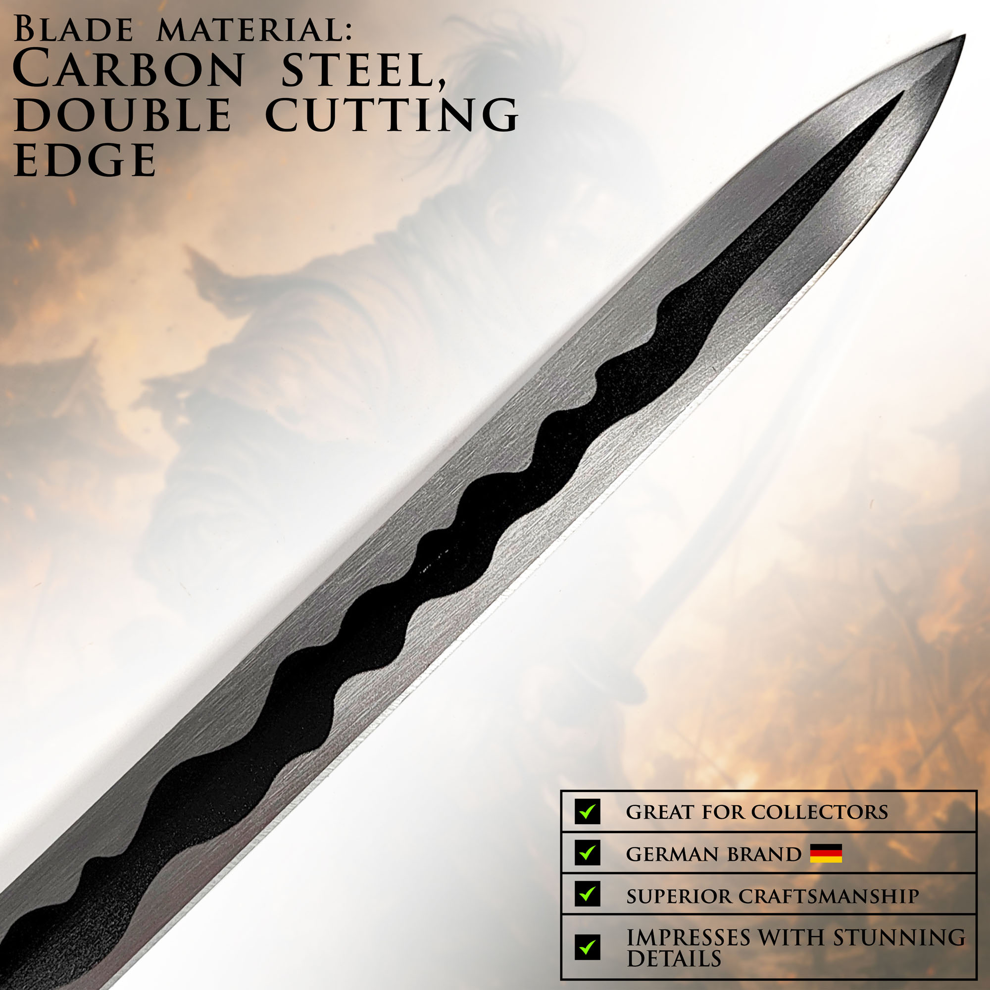 Sekiro: Shadows Die Twice – Black Mortal Blade Sword with Sheath