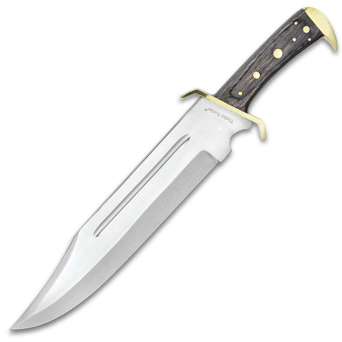 Western Outlaw Bowie Knife With Leather Sheath