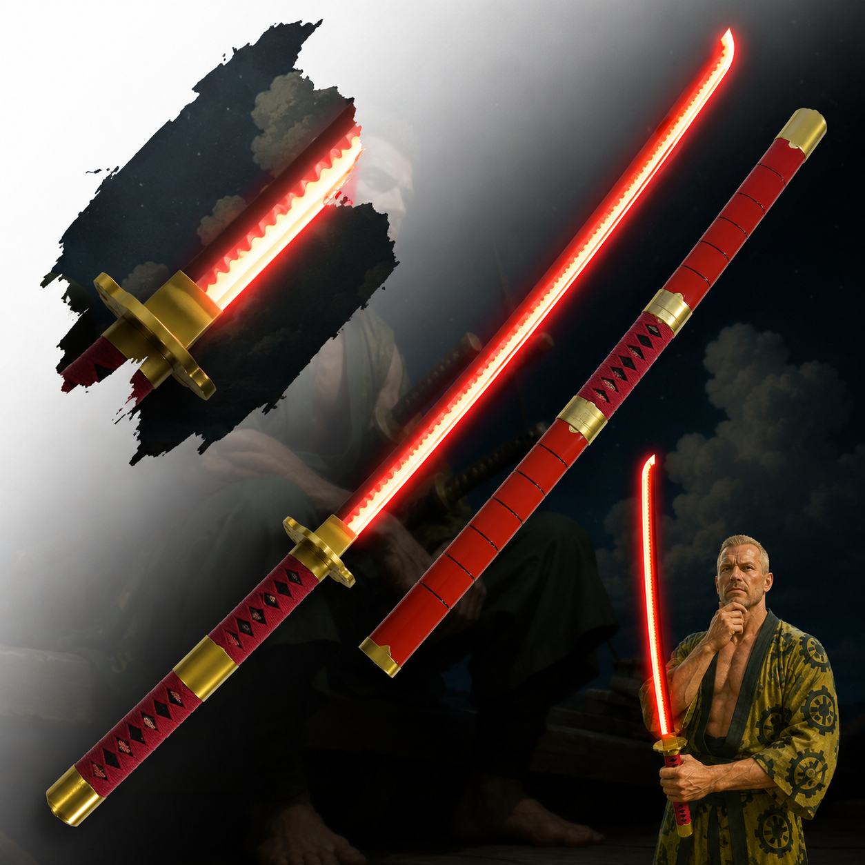 One Piece - Sandai Kitetsu Katana - LED Version