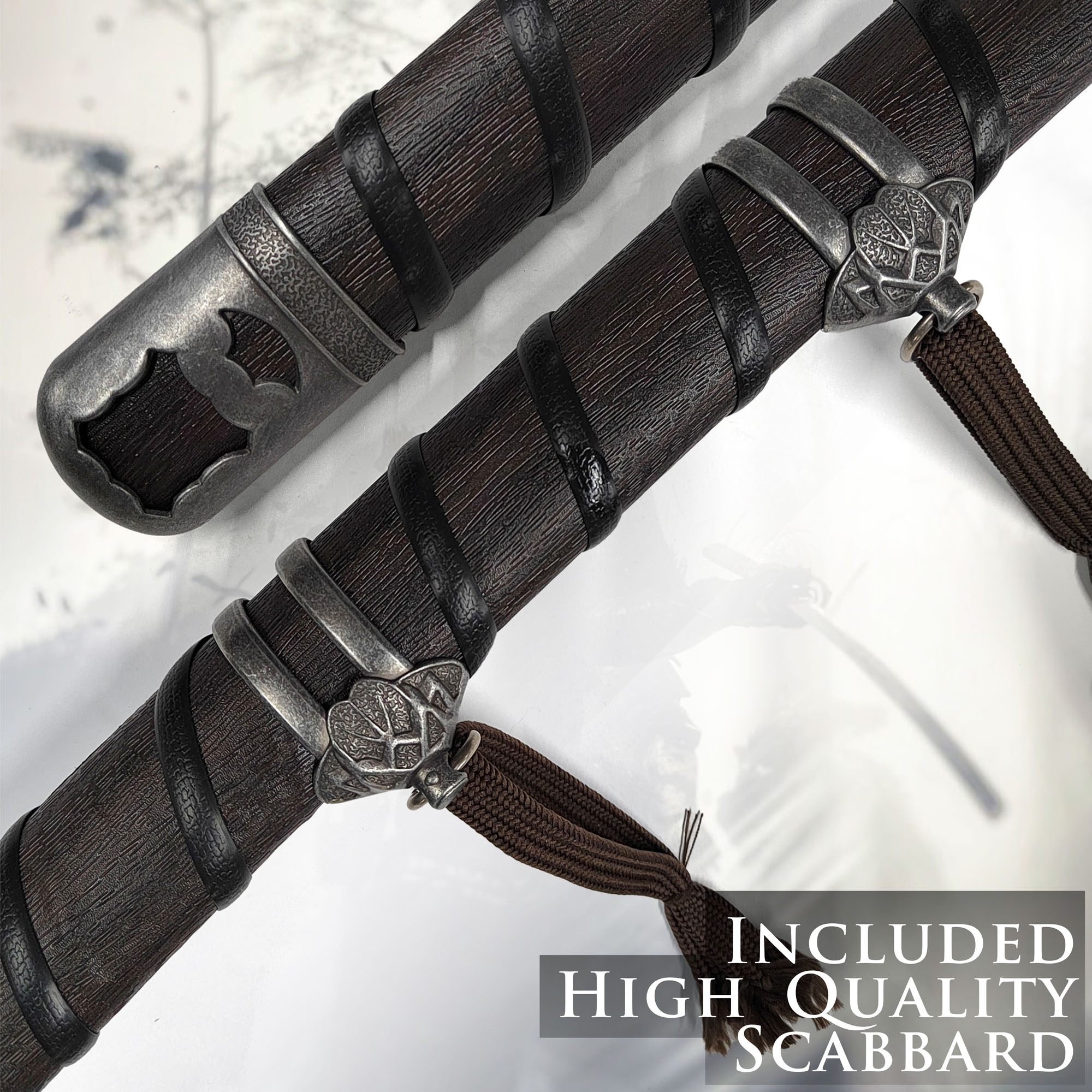 Sekiro: Shadows Die Twice – Black Mortal Blade Schwert mit Scheide, Handgeschmiedete und scharfe Klinge