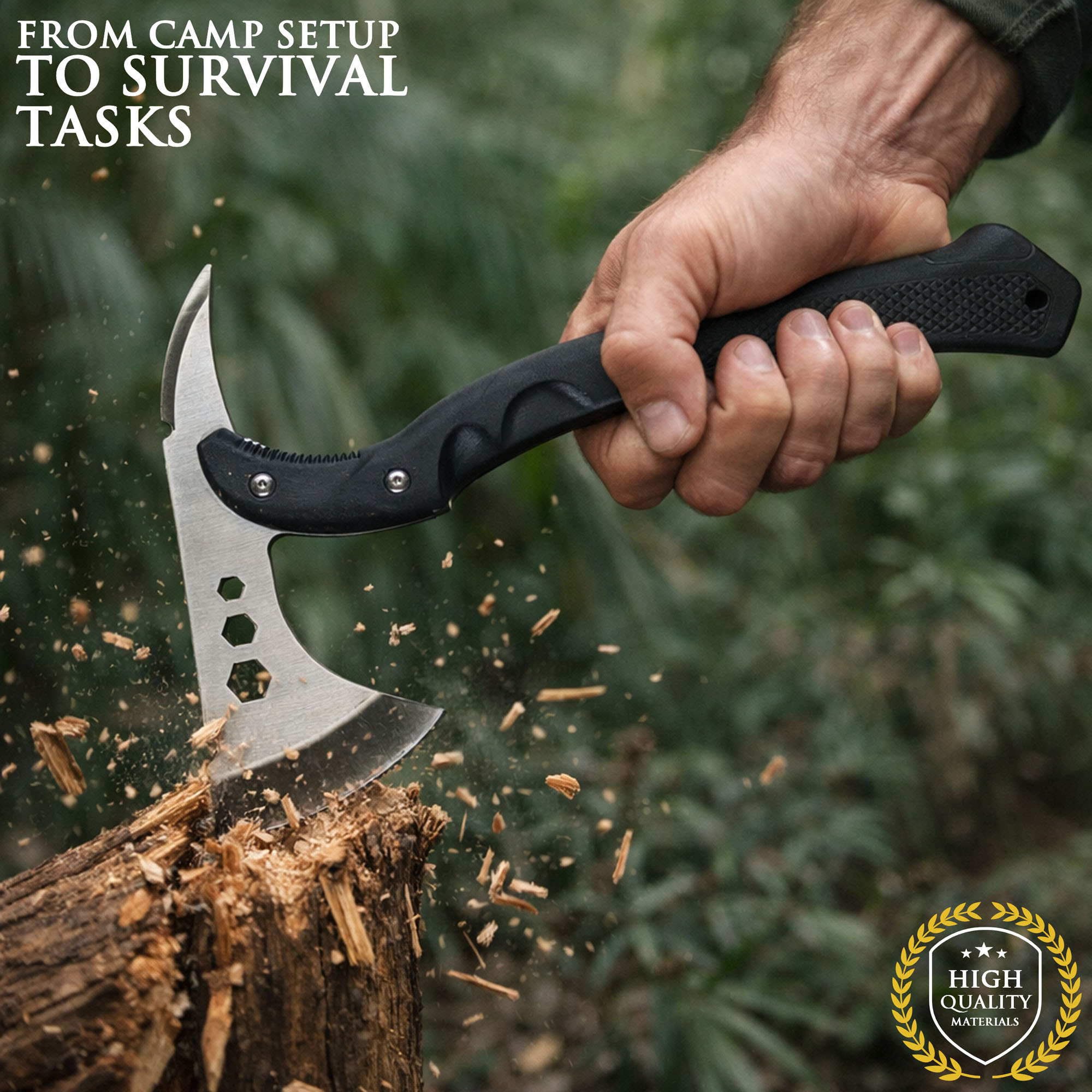 Taktisches Outdoor-Beil / Tomahawk – 43cm Survival-Axt