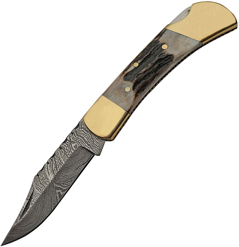 Damascus Stag Knife