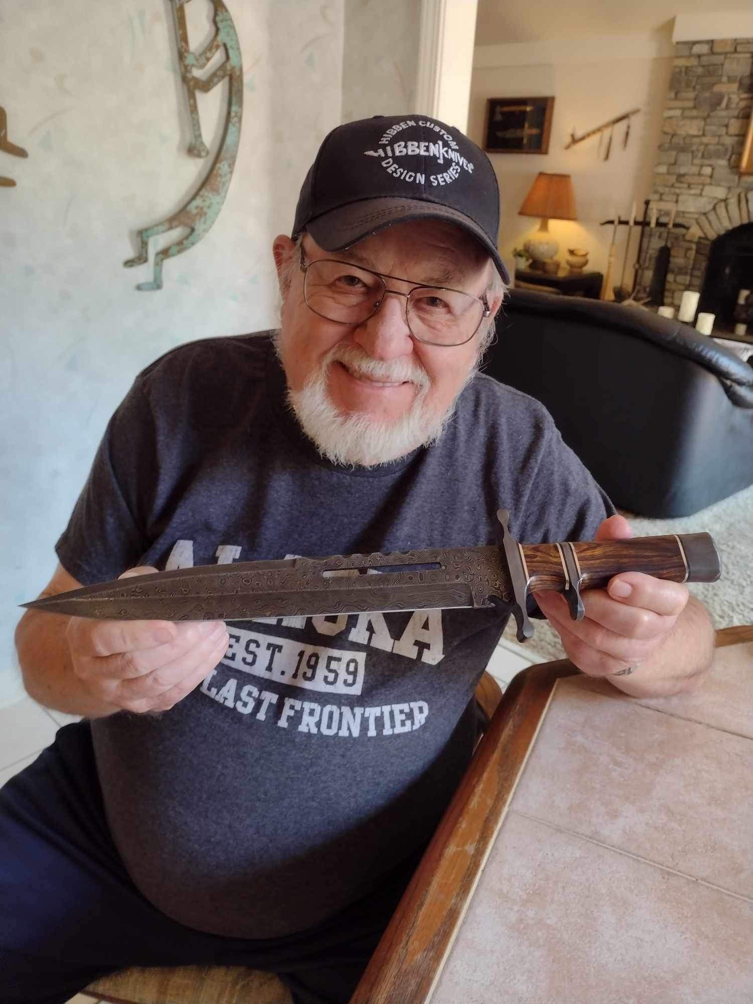 Gil hibben Toothpick Damascus Knife - only 2 knives ever made by Gil