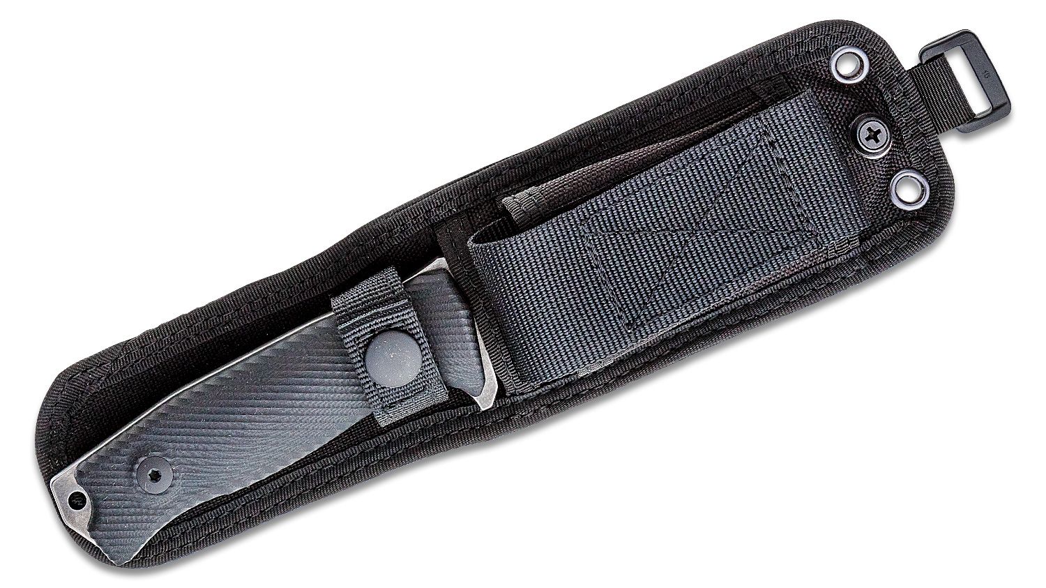 M5 Hunter, Black Stonewashed Sleipner Plain Blade, Black G10 Handles, Cordura Sheath