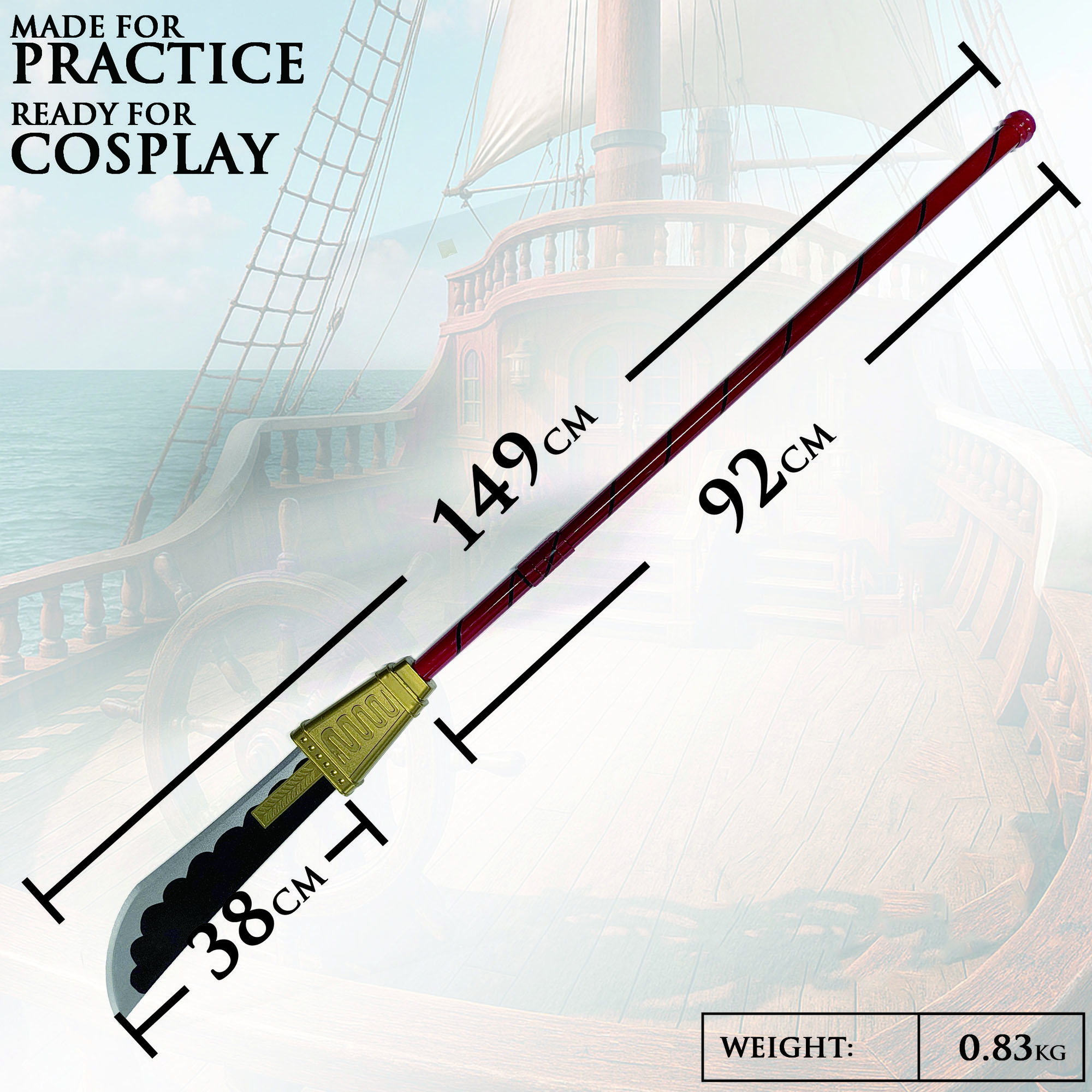 One Piece: Whitebeards Naginata "Murakumogiri" Speer