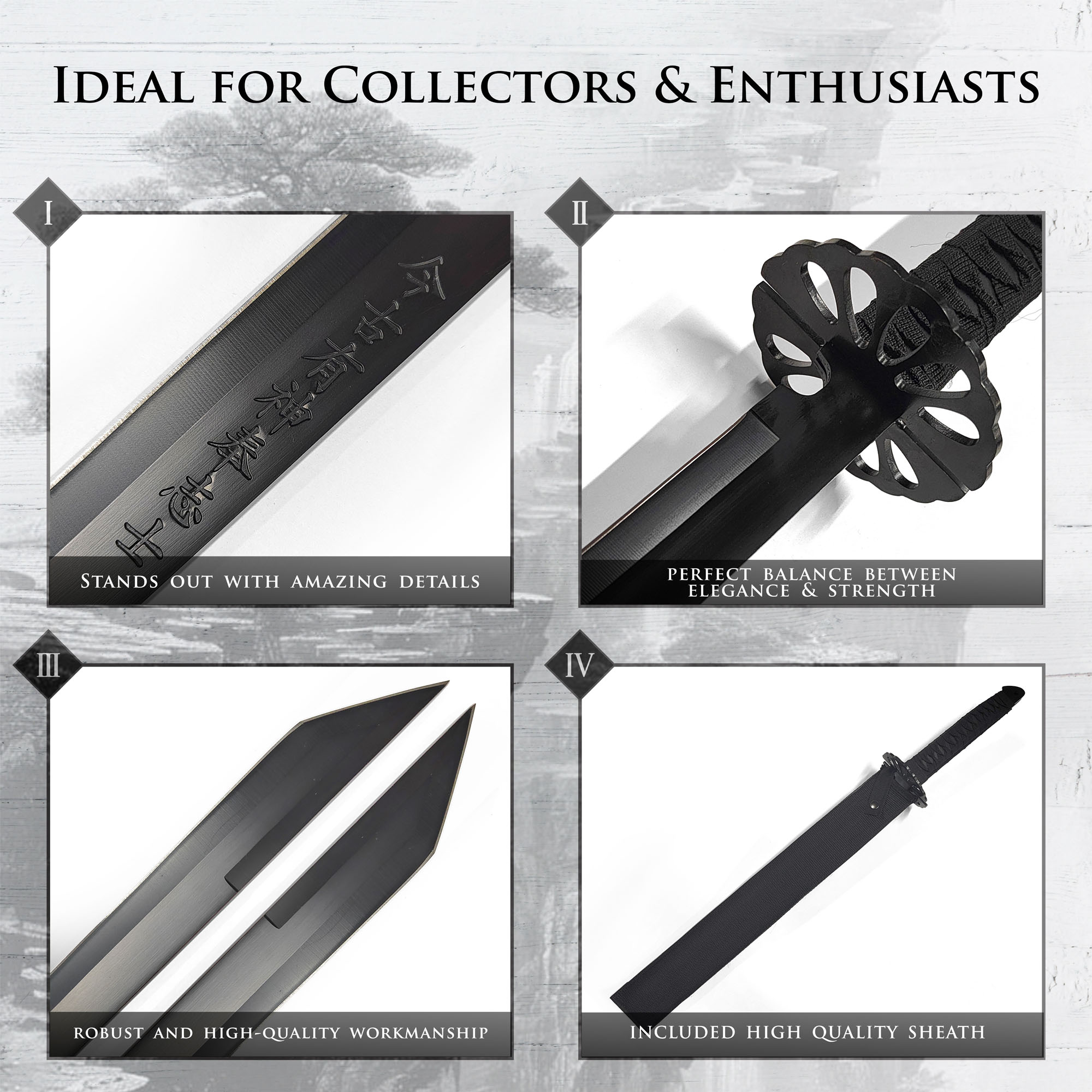 Doppeltes Ninja-Schwert mit Scheide