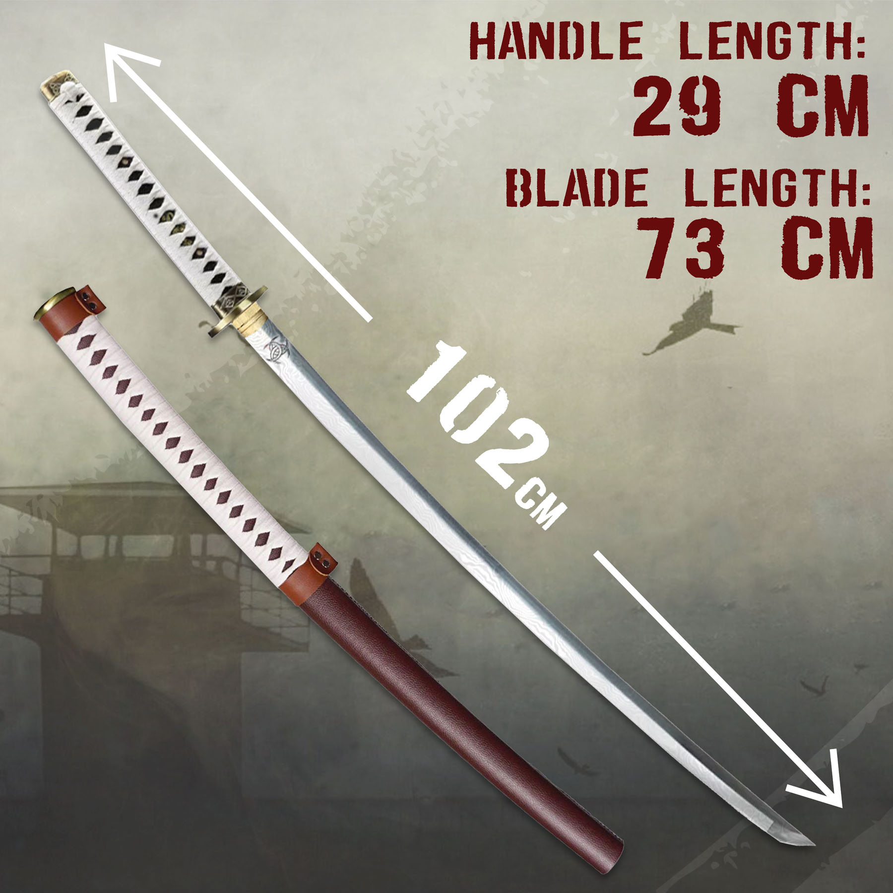 The Walking Dead Katana - handgeschmiedet, gefaltet - Set