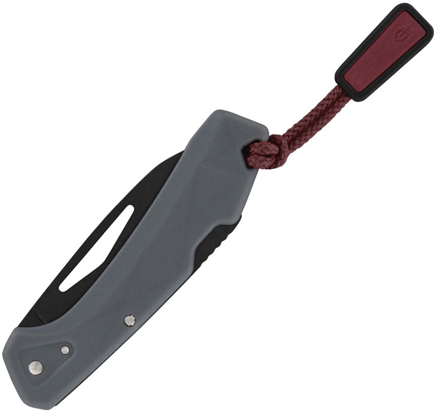 LST Mini, Black Wharncliffe Blade, Gray GFN Handle