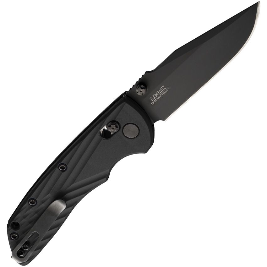 Deka ABLE, CPM-MagnaCut Black Cerakote Clip Point Blade, Black Polymer Handle