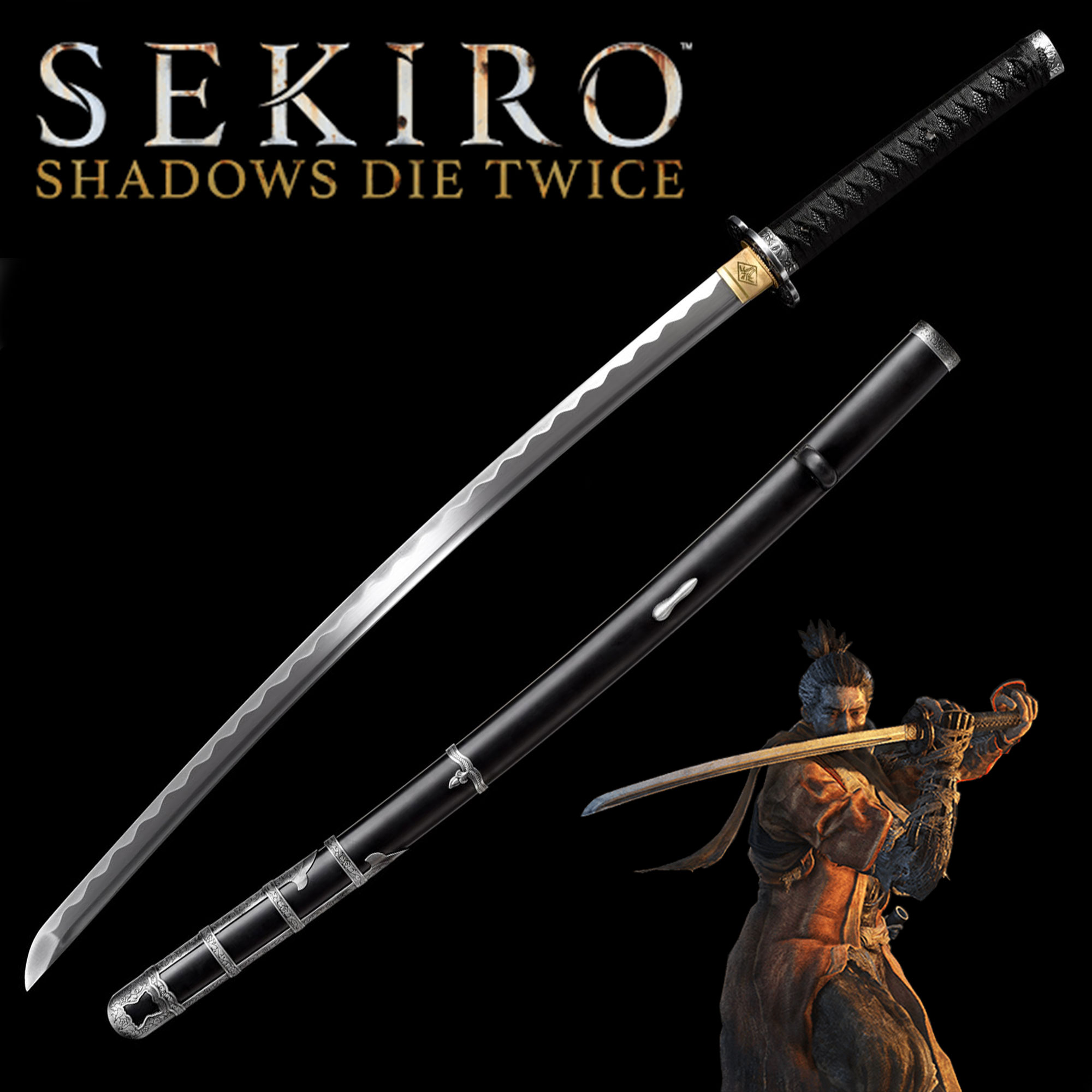 Sekiro: Shadows Die Twice - Kusabimaru Katana mit Scheide, handgeschmiedete und scharfe Klinge