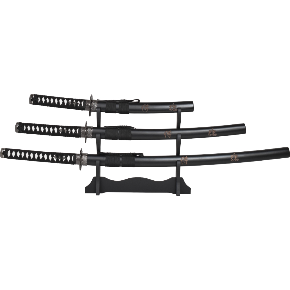 Samuraigarnitur Schwarz 4 tlg.