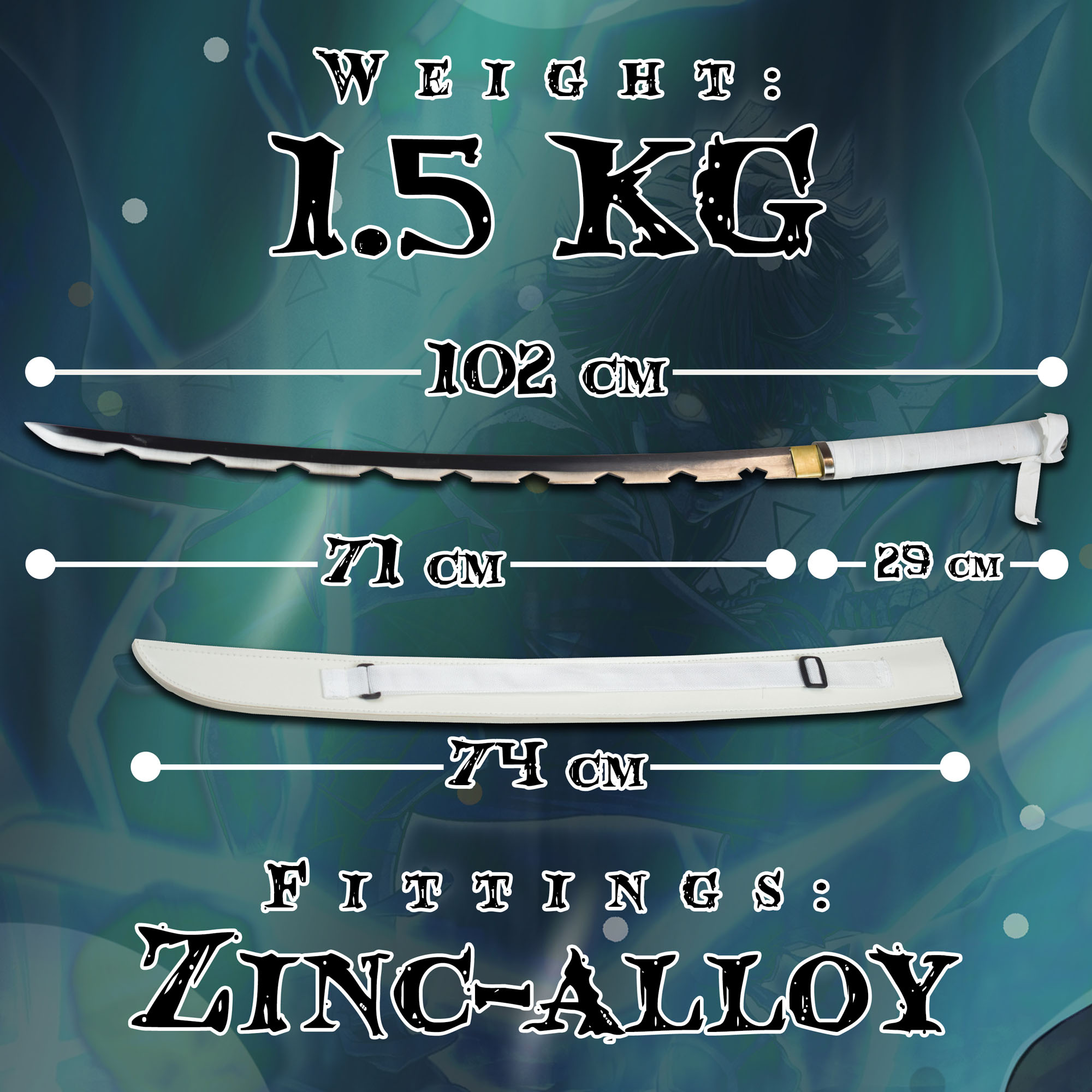 Demon Slayer: Kimetsu no Yaiba - Hashibira Inosuke Schwert - handgeschmiedet