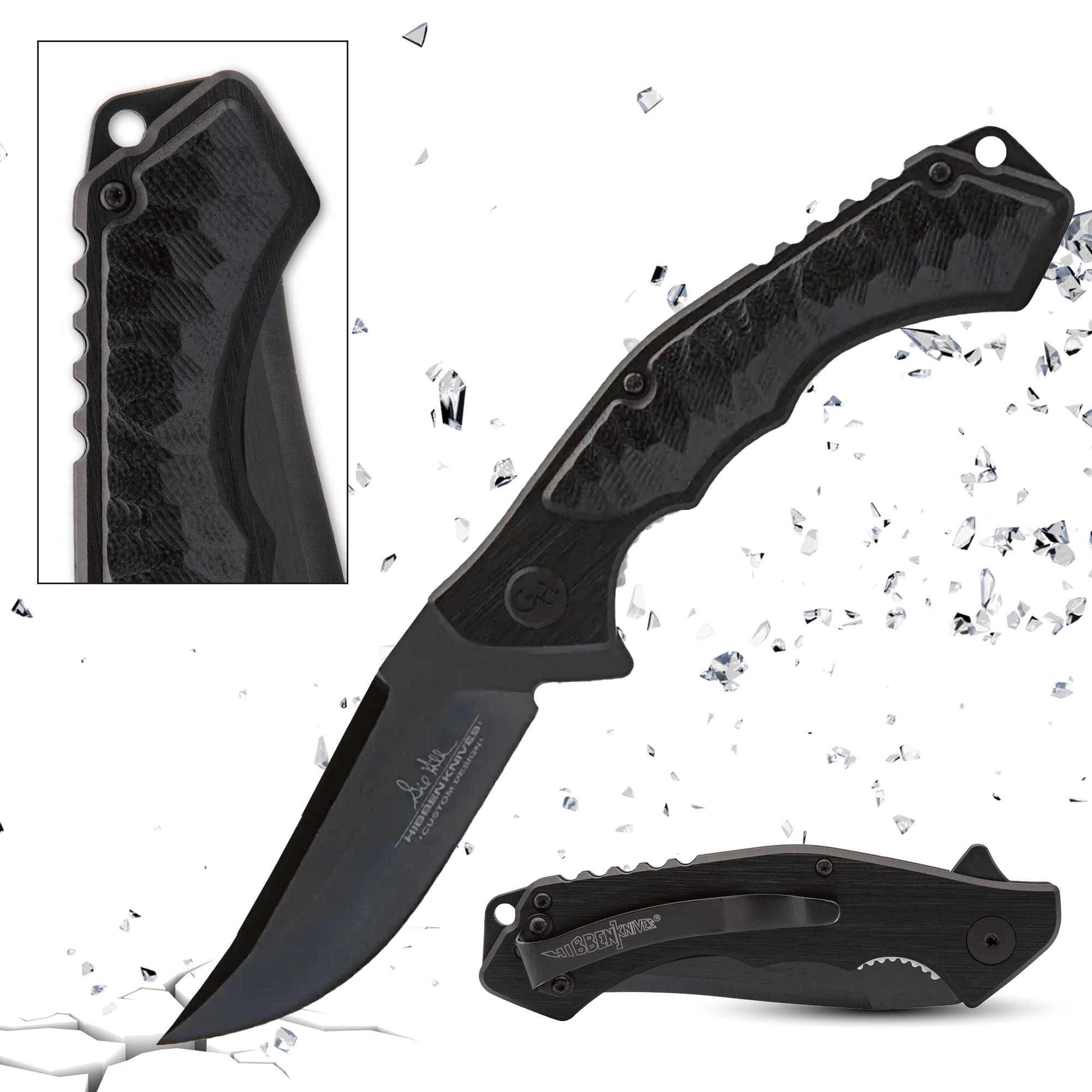 Hibben Black Whirlwind Taschenmesser