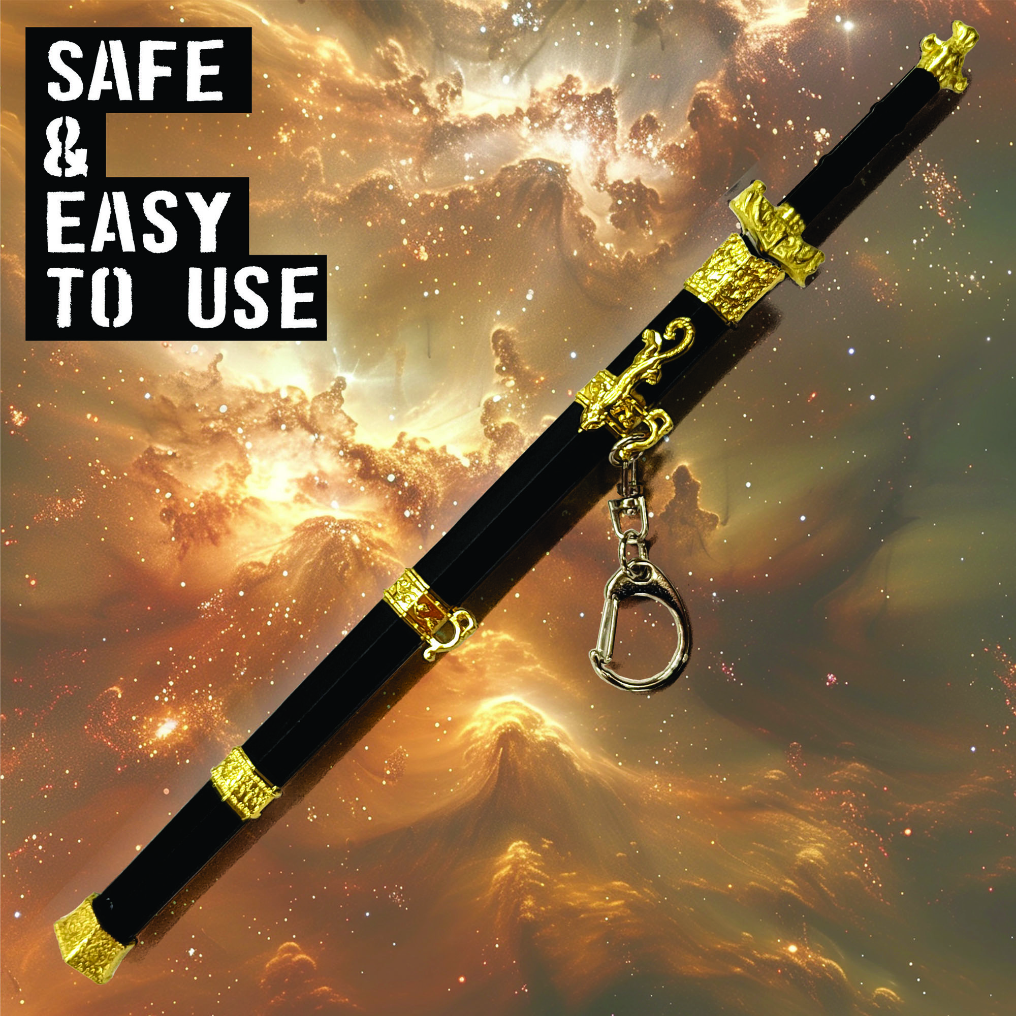 Schwert von Goujian – Jian Schwert, Brieföffner mit Scheide und Ständer