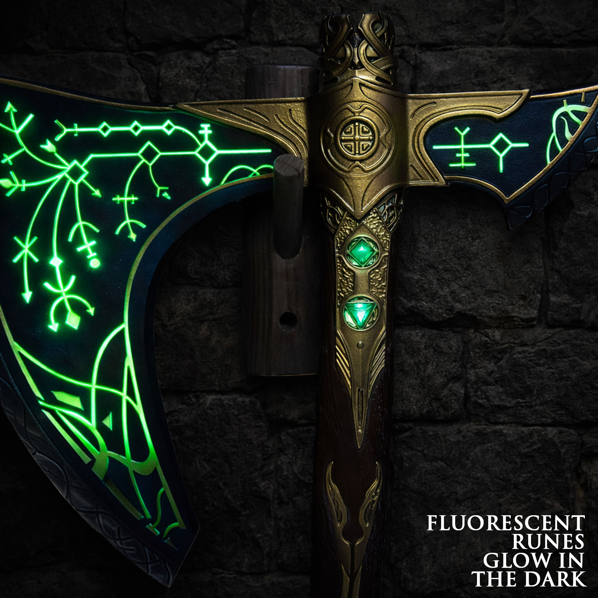 God of War: Kratos' Leviathan Axt – Massive 4kg Edition mit Leuchteffekt & Wandhalter