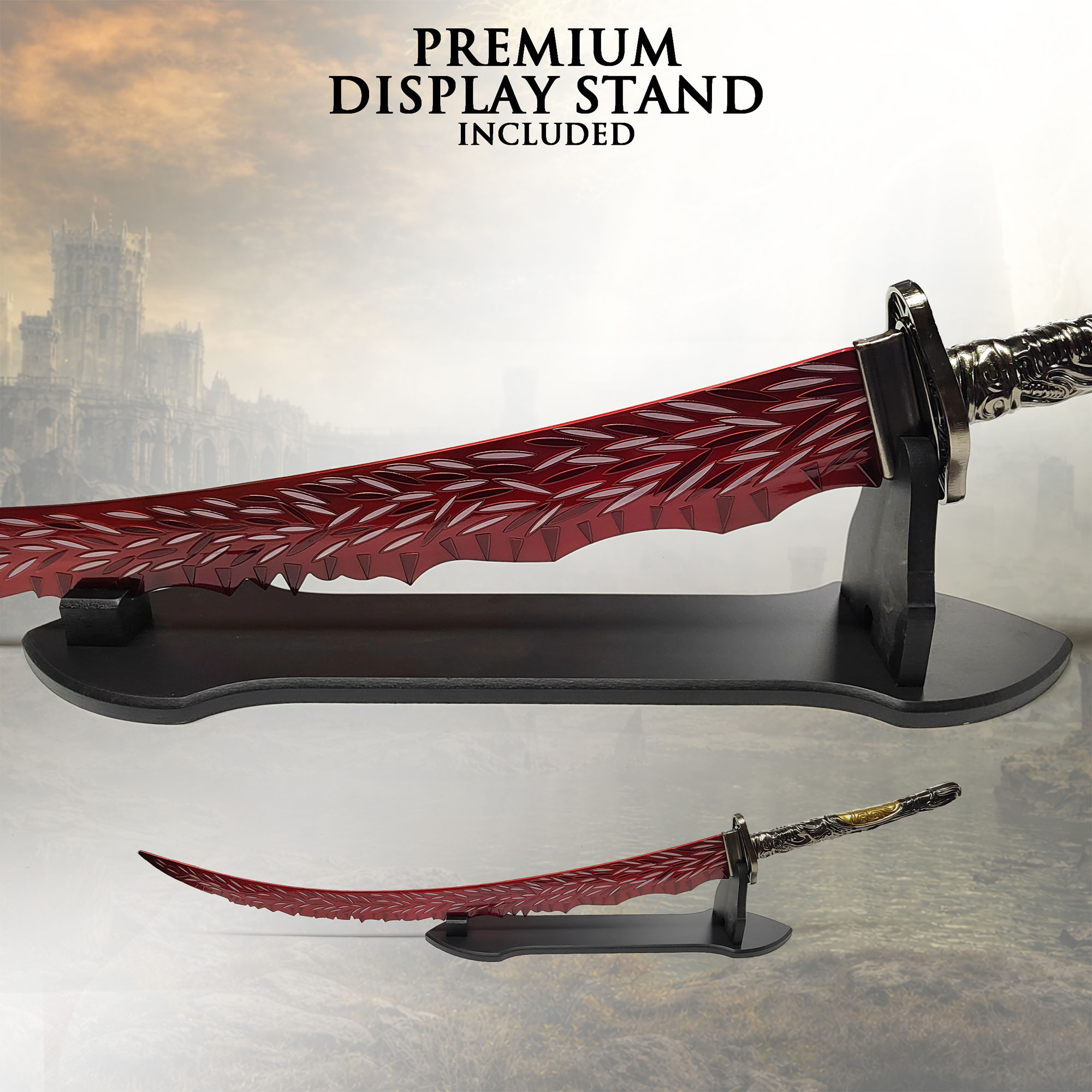 Elden Ring: Drachenjäger-Großkatana – mit Ständer und Scheide