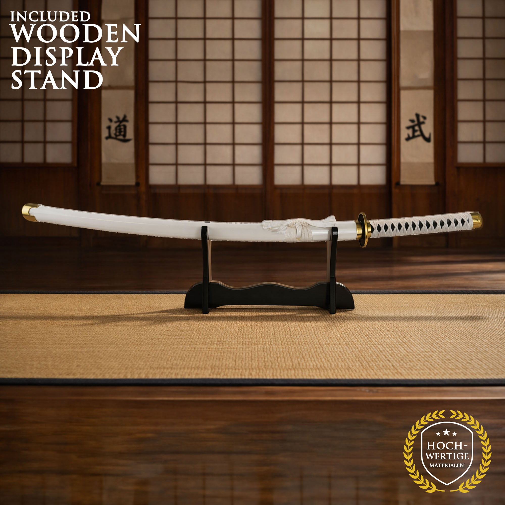 One Piece – Wado-Ichi-Monji Katana with Scabbard (Steel Blade with LED-Illuminated Edge)