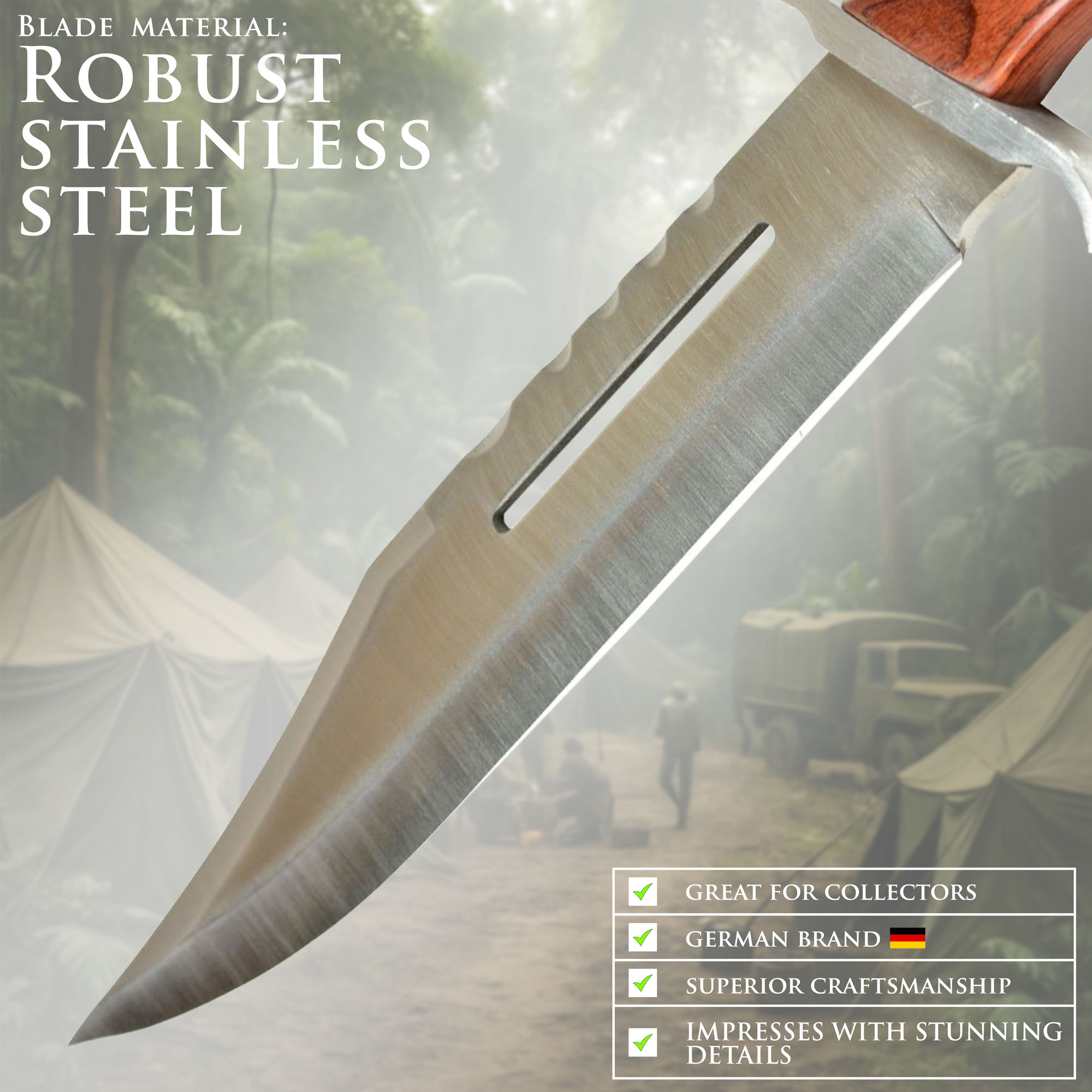Rambo Knife Set – First Blood Part II & Rambo III | Legendary Movie Replica Bundle with Leather Sheaths