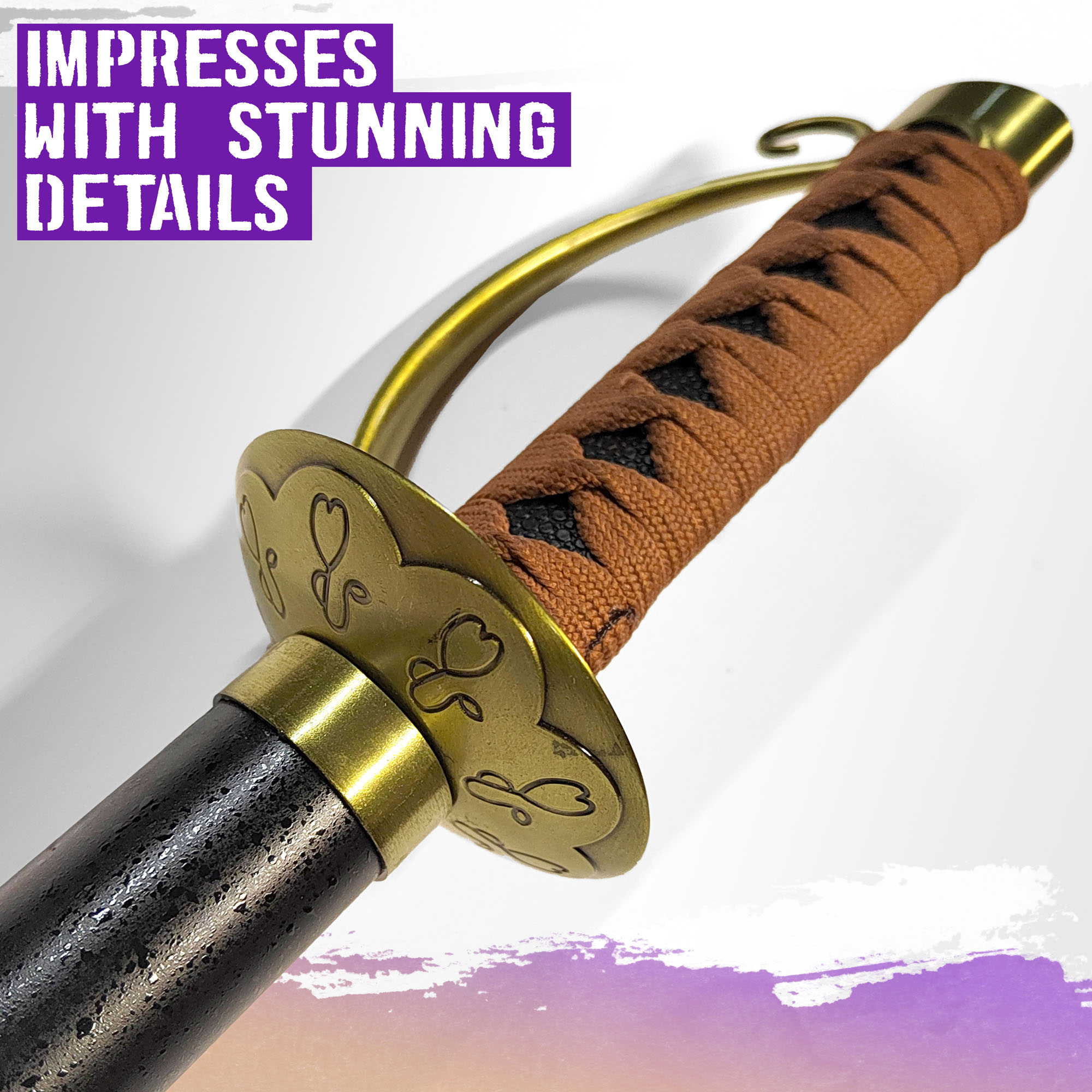 One Piece - Gol D Roger -  Ace Sword with Sheath (Brown Handle)