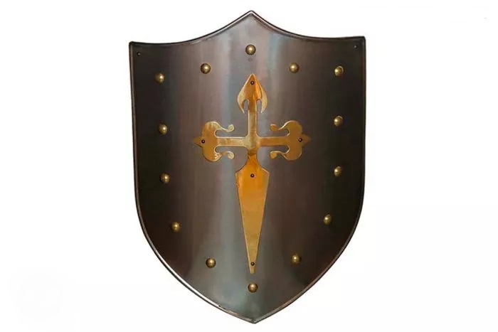 St. James Cross - brass shield 