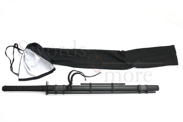 Schwarzes Ninjato - Handgeschmiedet mit Blasrohr