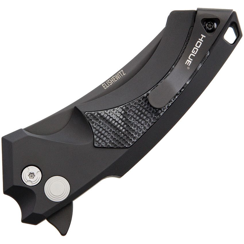X5 Black CPM-154 Modified Wharncliffe Blade, Black Aluminum Handles