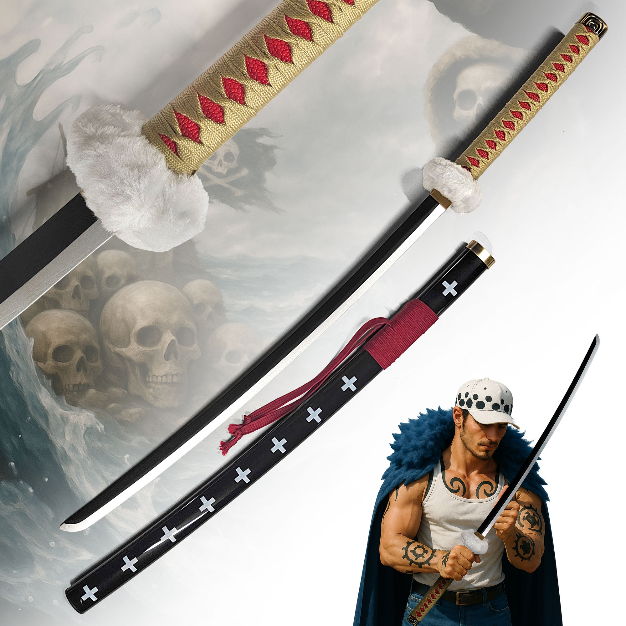 One Piece - Trafalgar Law Sword, Wooden Version