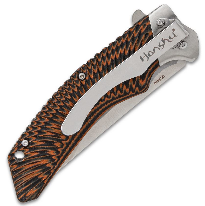 Honshu Black And Orange Sekyuriti Pocket Knife
