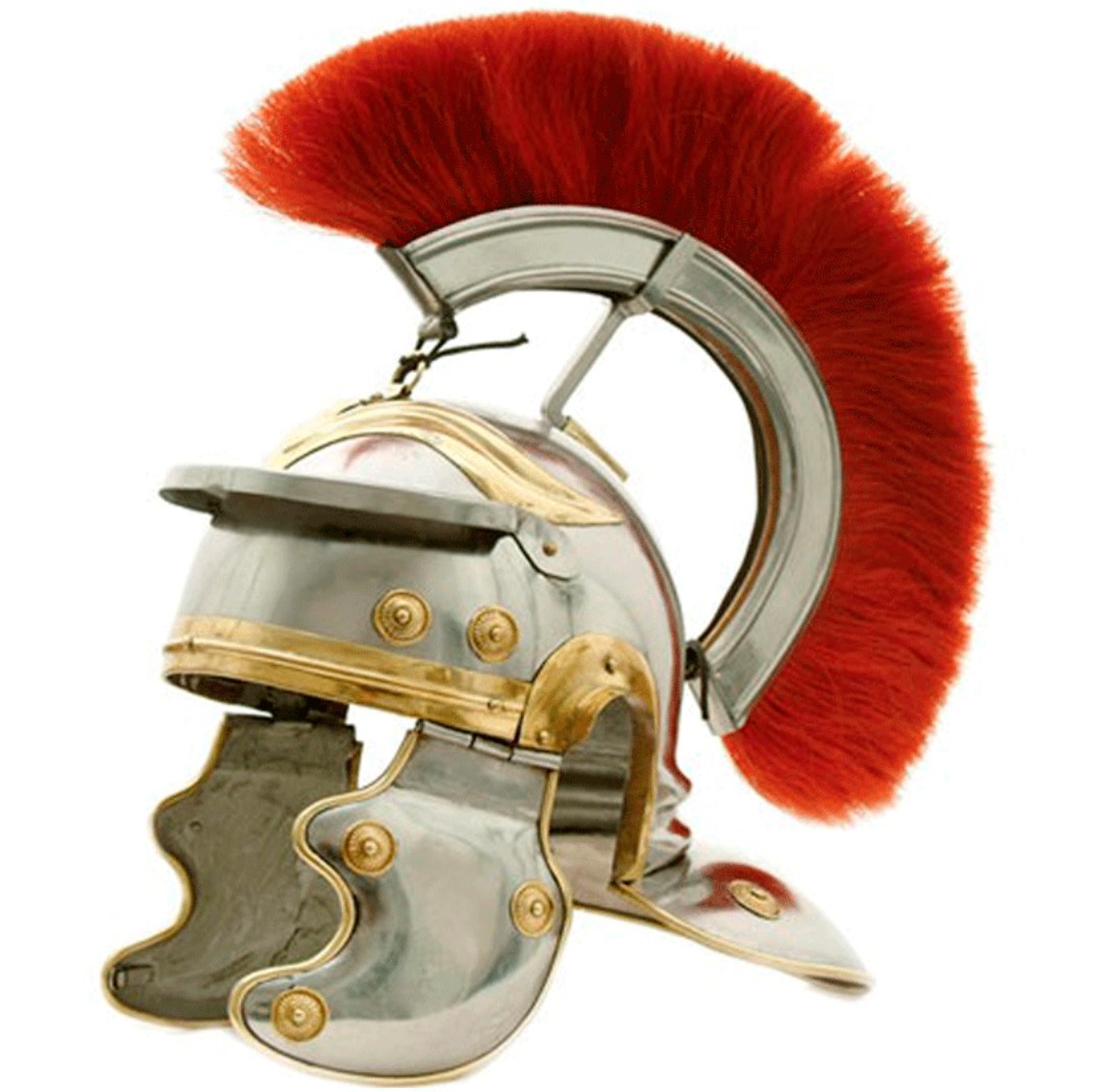 Roman Centurion Helmet - Red Crest