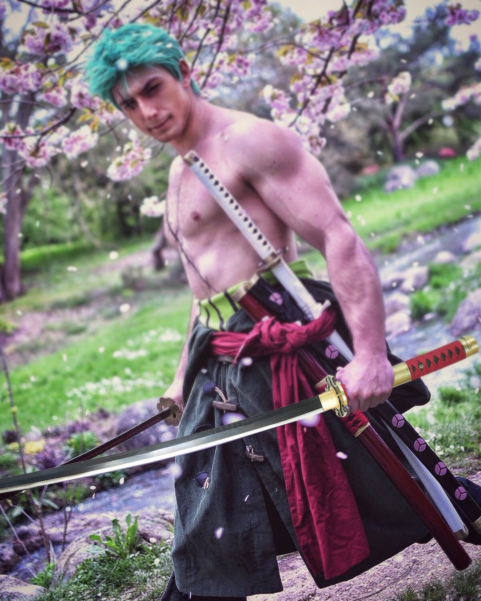 One Piece Roronoa Zoro Katana - handgeschmiedet&gefaltet, Set