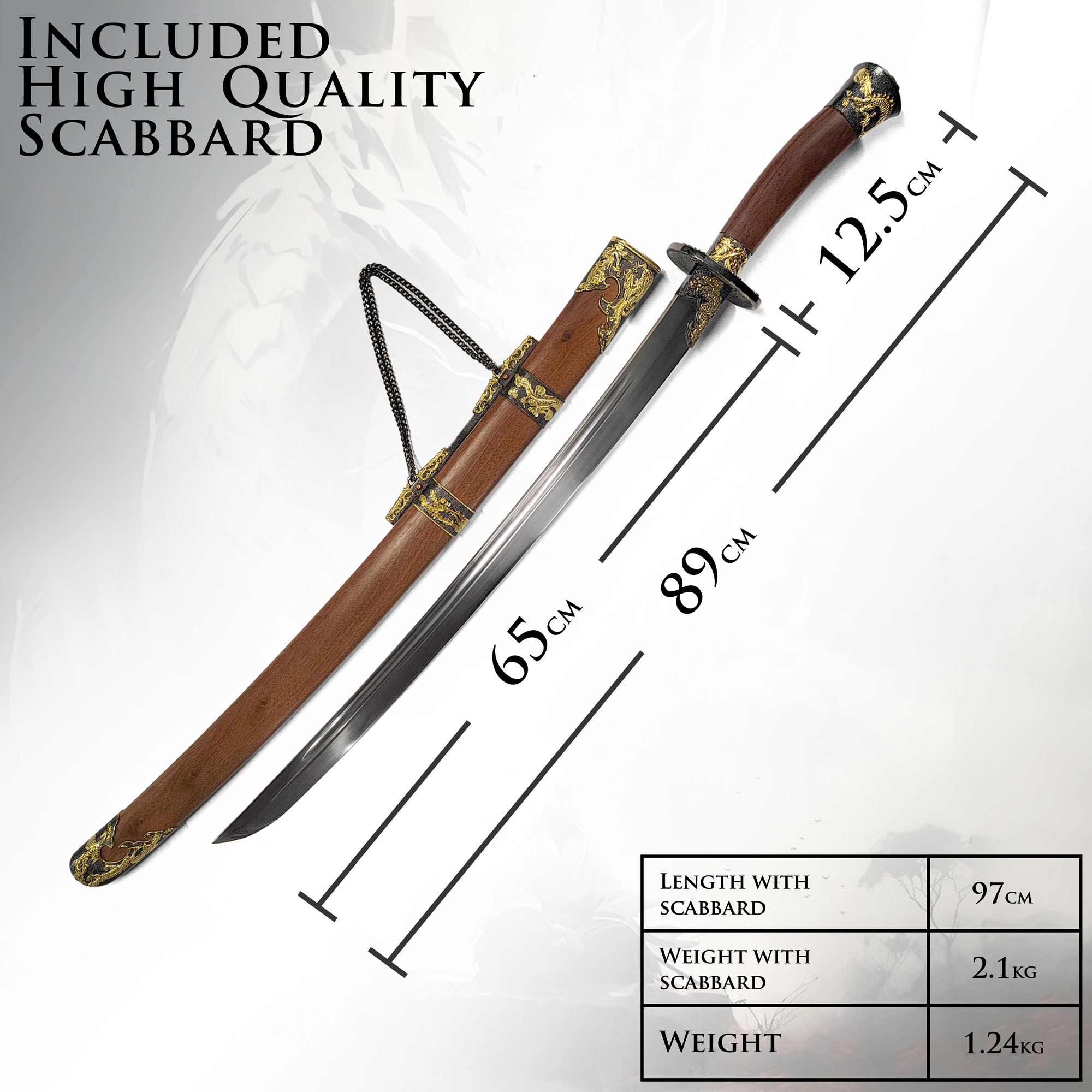 Handforged Kung Fu Saber – Elegance and Precision for Martial Artists and Collectors