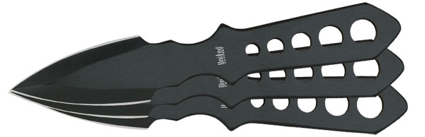 United Lightning Bolt Triple Throwing Set, black