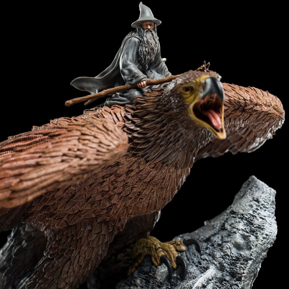 Herr der Ringe Statue Gandalf on Gwaihir 15 cm