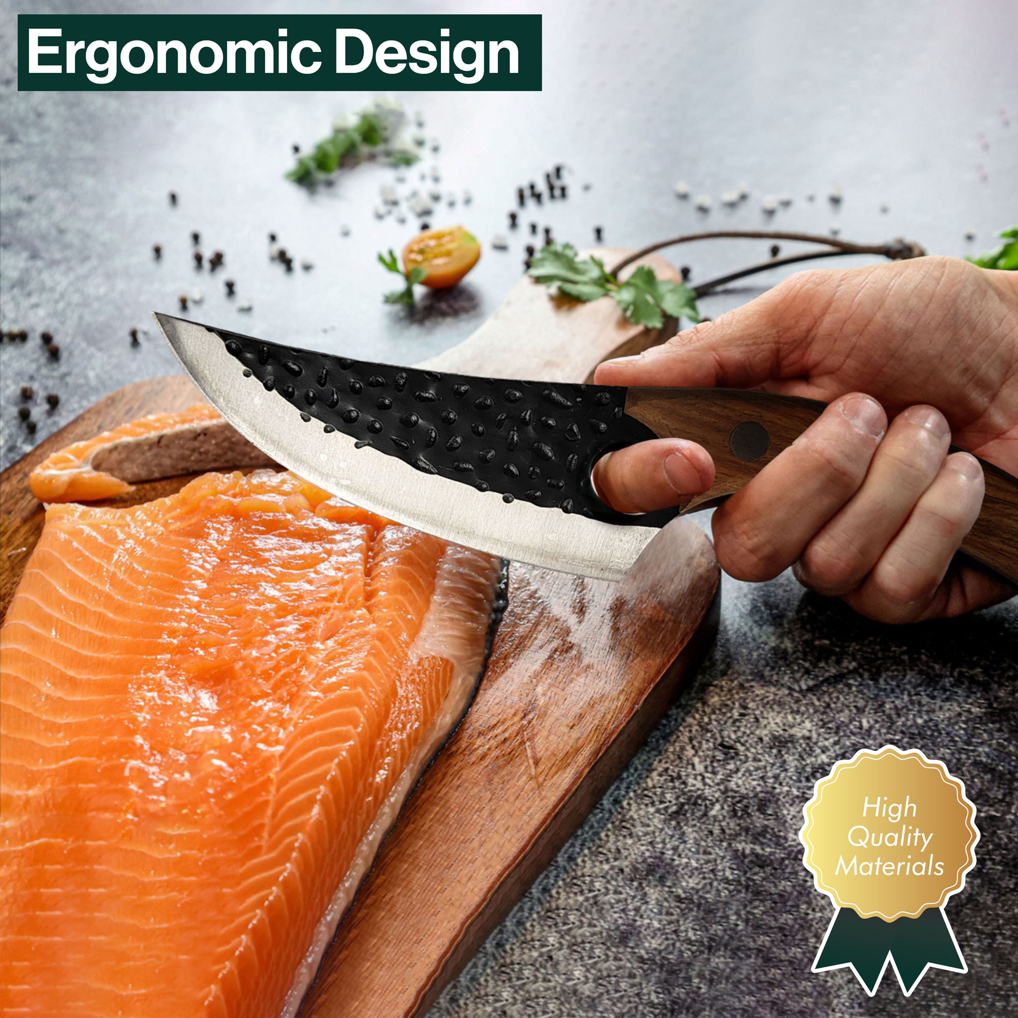 2er Serbische Küchenmesser-Set (Metzgermesser & Hackmesser)