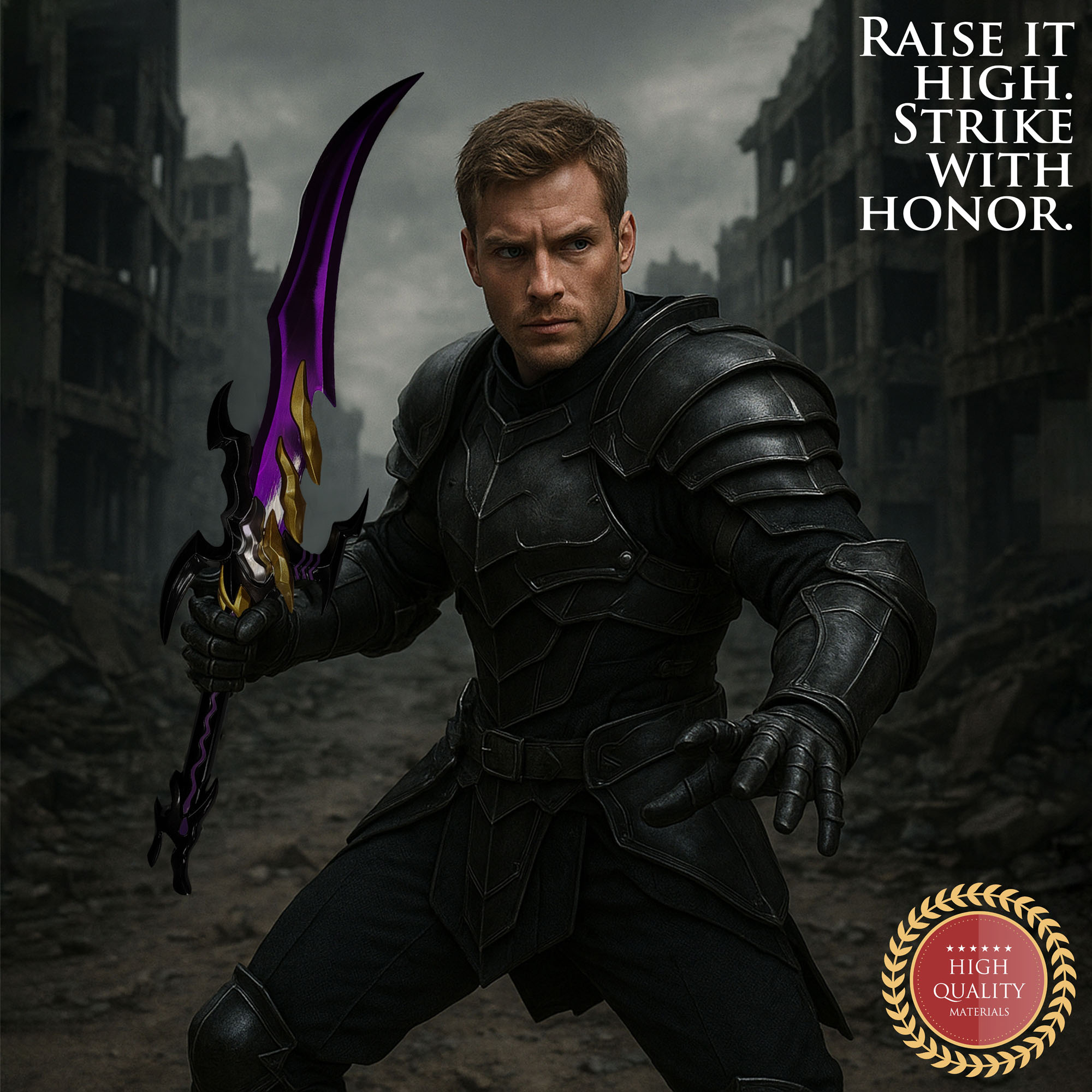 Solo Leveling: Sung Jinwoo's "Antares' Fang" Dagger Replica with Table Stand