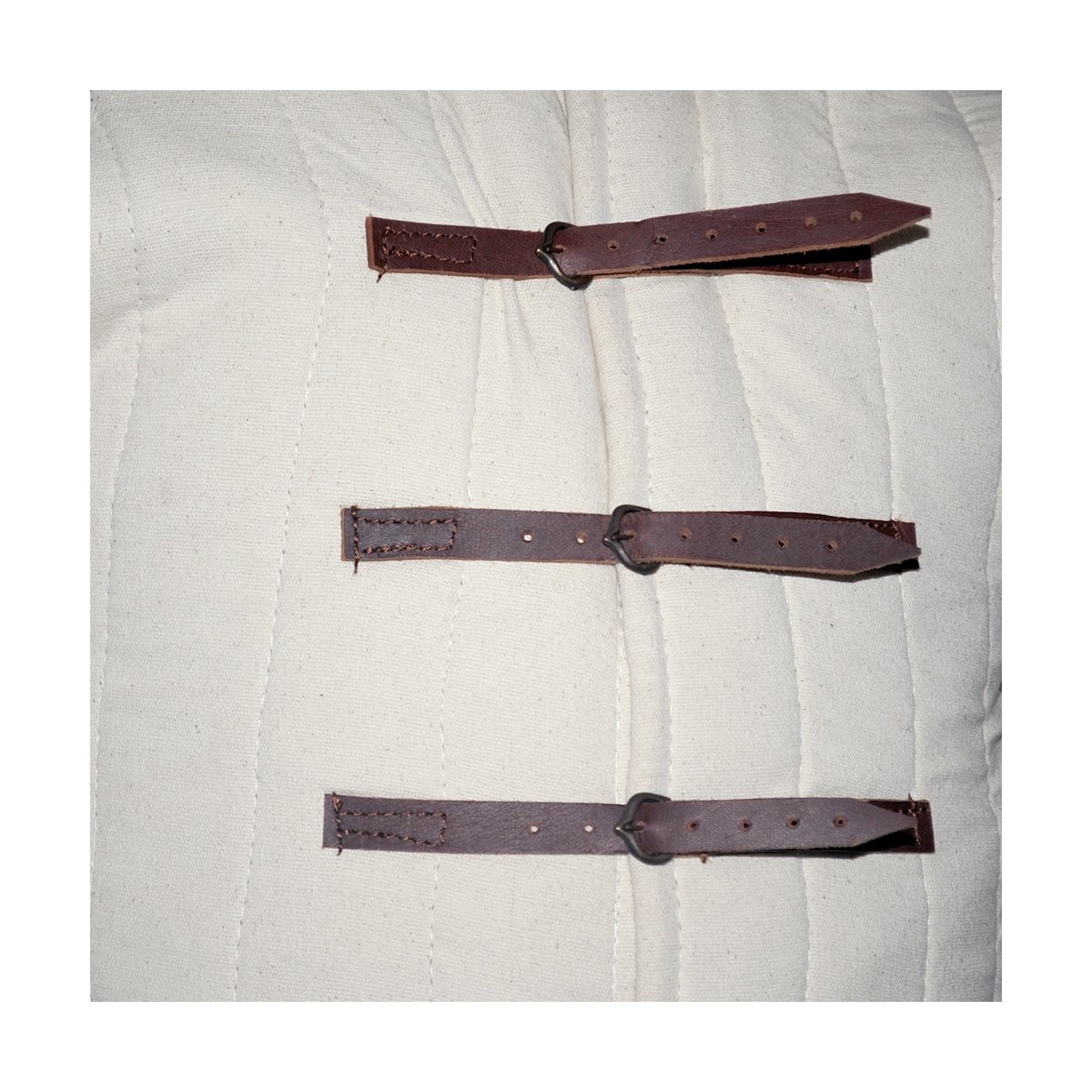 Gambeson mit Lederschnallen – naturfarben, Größe XL